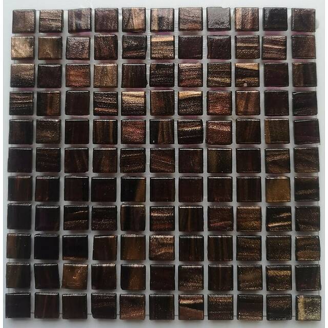 Стеклянная мозаика с авантюрином, серия Gold Link