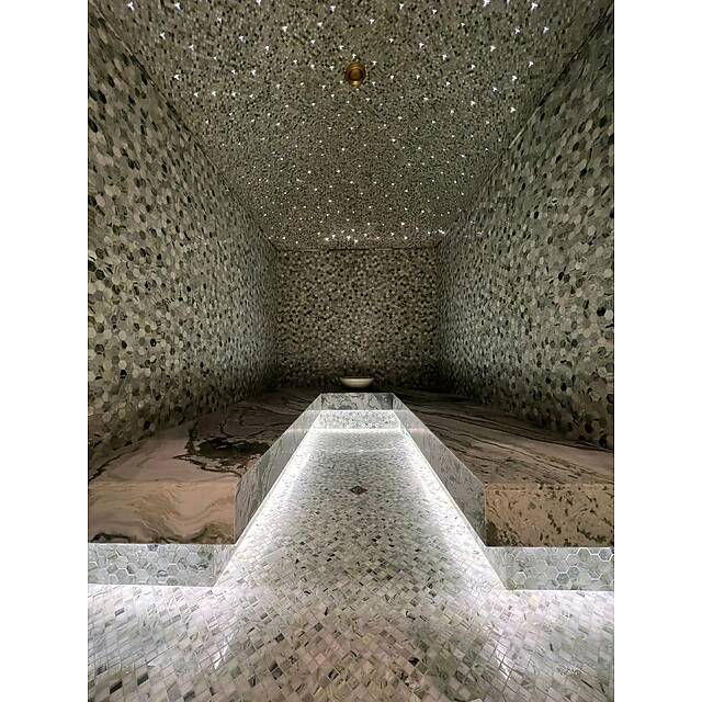 Хаммам из зеленого мрамора