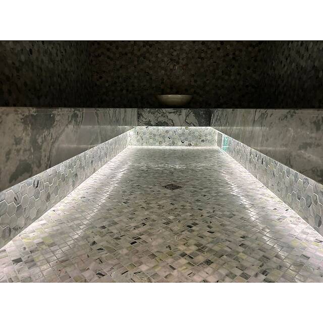 Хаммам из зеленого мрамора