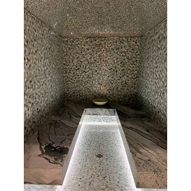 Хаммам из зеленого мрамора