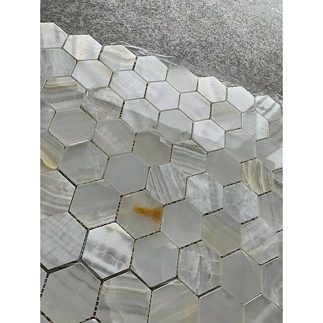 Мозаика из оникса, серия Hexagon