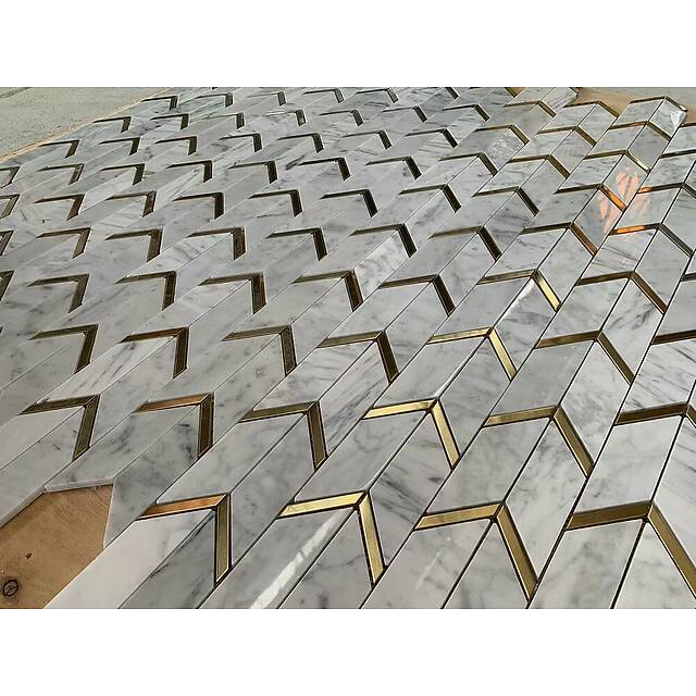 Мозаика из мрамора и металла, серия Carpet Series