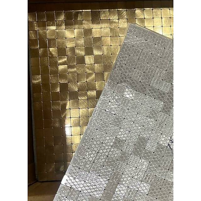 Мозаика из металла на пвх основе, серия Mosaic Aluminium