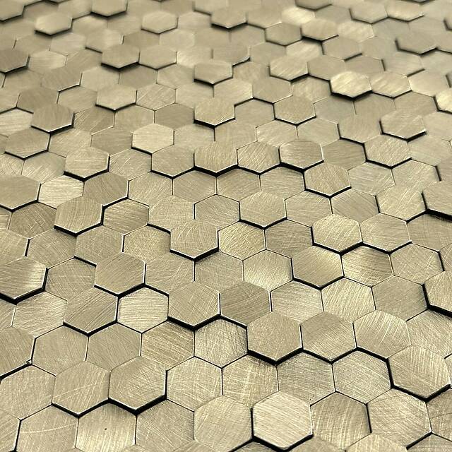 Мозаика из металла на пвх основе, серия Mosaic Aluminium