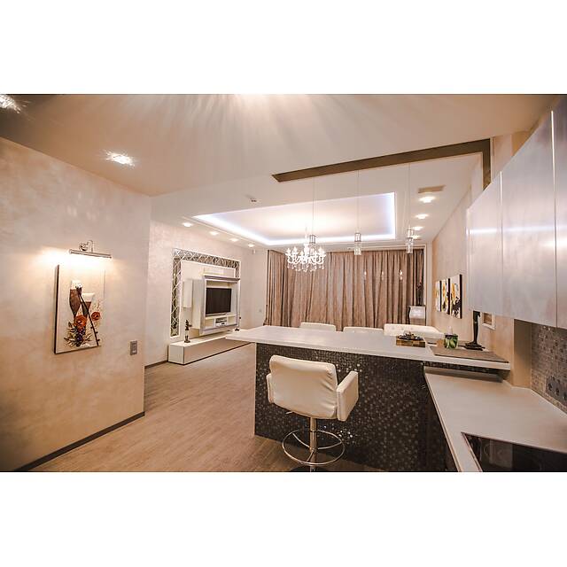 Кухня Микс мозаика с добавлением шелка