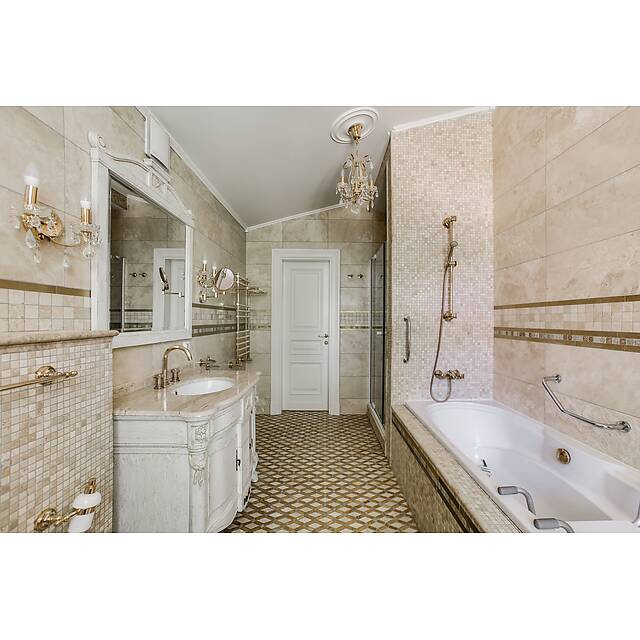 Ванная комната бежевый мрамор