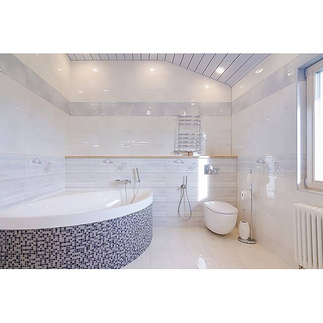 Ванная комната тонкая мозаика из стекла