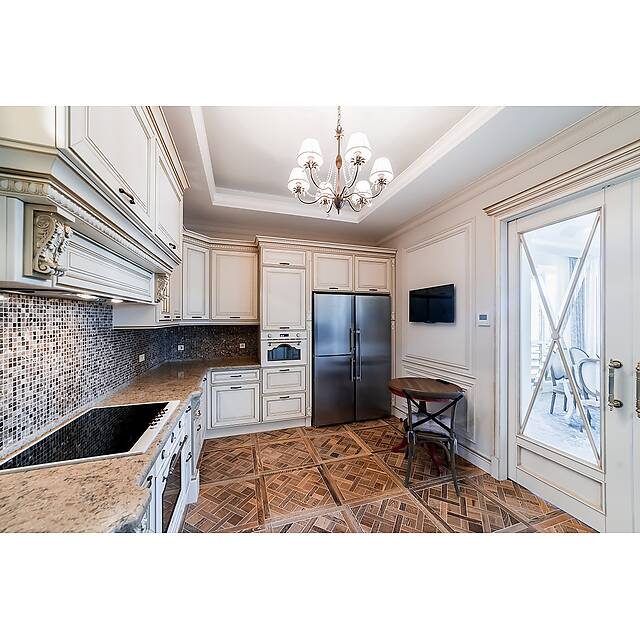 Кухонный фартук с мраморной мозаикой