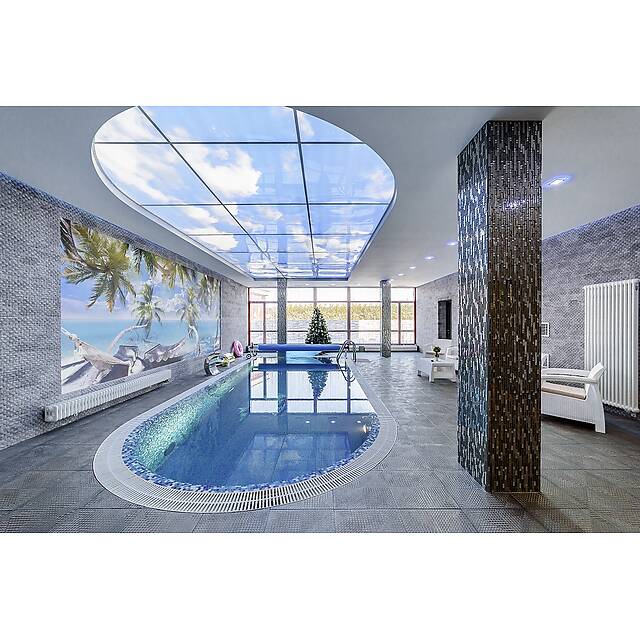 Бассейн из стеклянной мозаики 