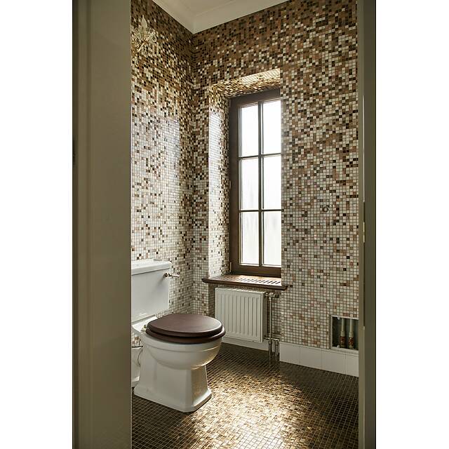 Туалет мозаика с авантюрином