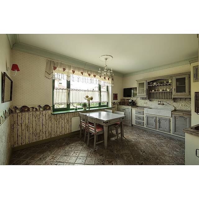 Кухонный фартук, мозаика из ракушки