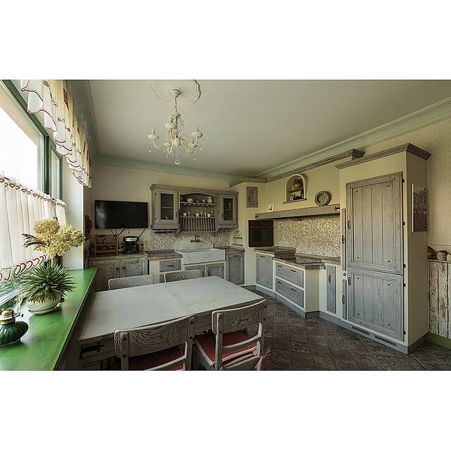 Кухонный фартук, мозаика из ракушки