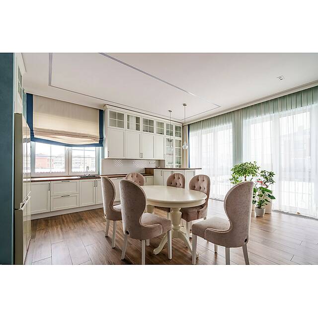 Кухонный фартук из керамической мозаики