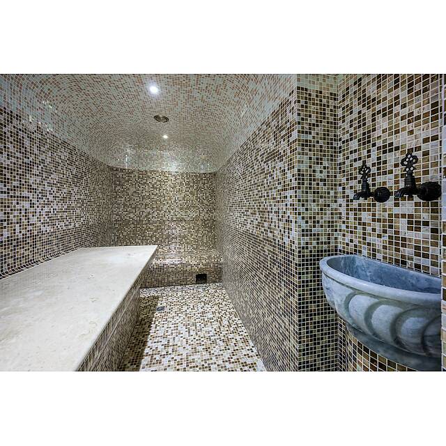Хамам cтеклянная мозаика с авантюрином