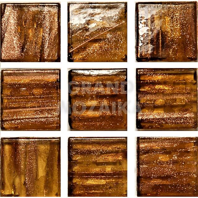 Стеклянная мозаика с авантюрином, серия Diamante