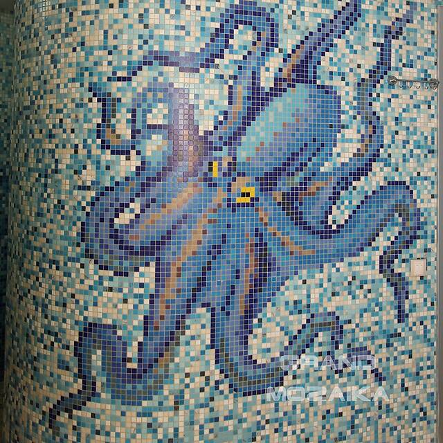 Мозаичное панно Осьминог 2
