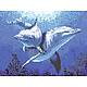 Мозаичное панно “Два дельфина”