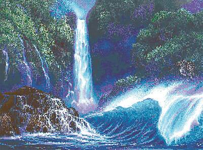Мозаичное панно «Водопад» 1