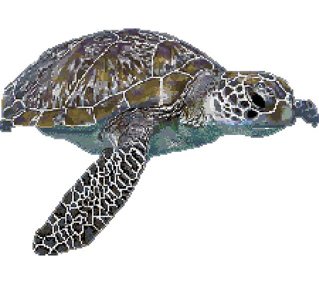 Мозаичное панно «Черепаха C» без тени