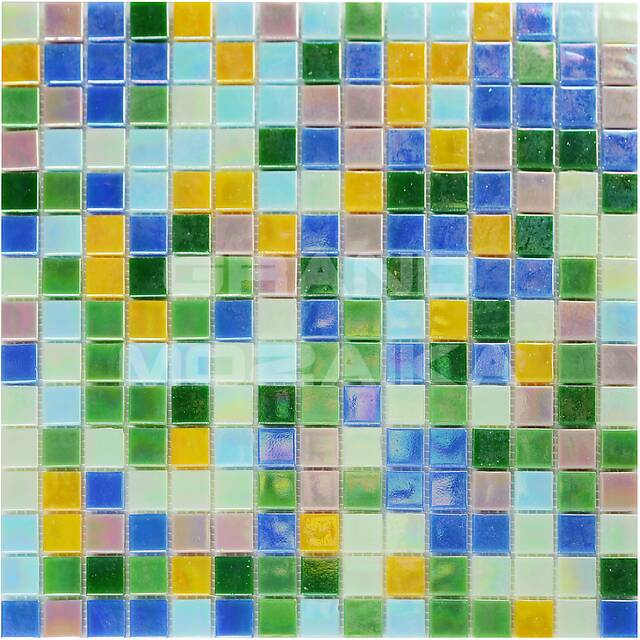 Стеклянная мозаика с перламутром, серия Perla