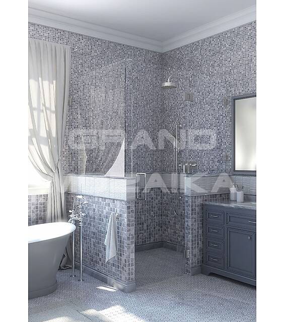 Мозаика из мрамора Bardiglio Nuvolato, серия Adriatica