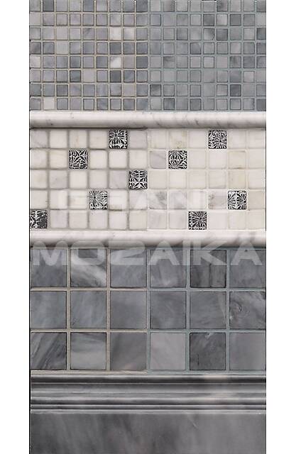 Мозаика из мрамора Bardiglio Nuvolato, серия Adriatica