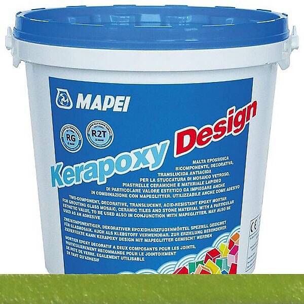 Эпоксидная затирка для швов Kerapoxy Design №734 (глянцевый зеленый), 3 кг